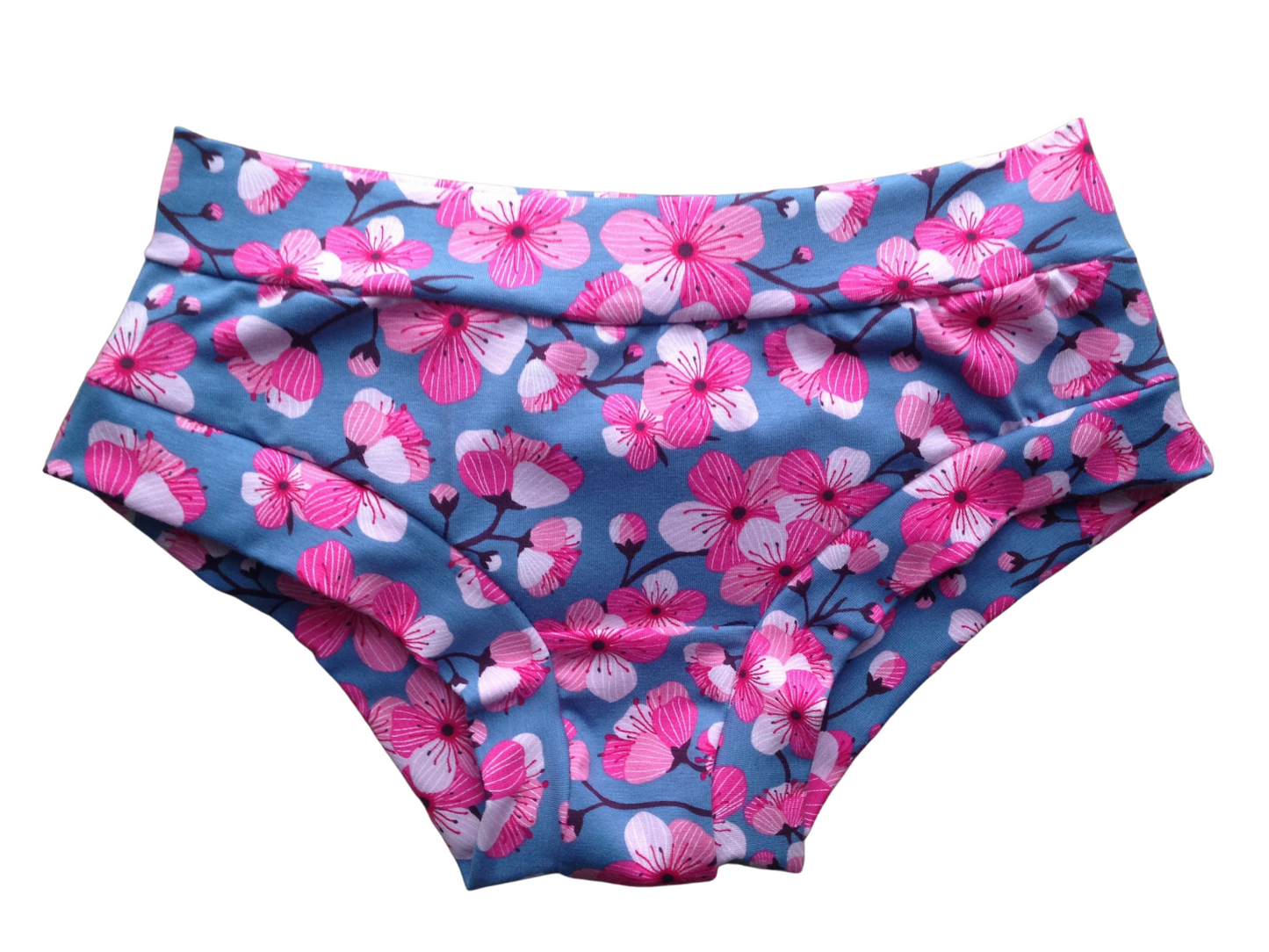 Cherry Blossoms Blue Organic Women's Boyleg or Brief Undies