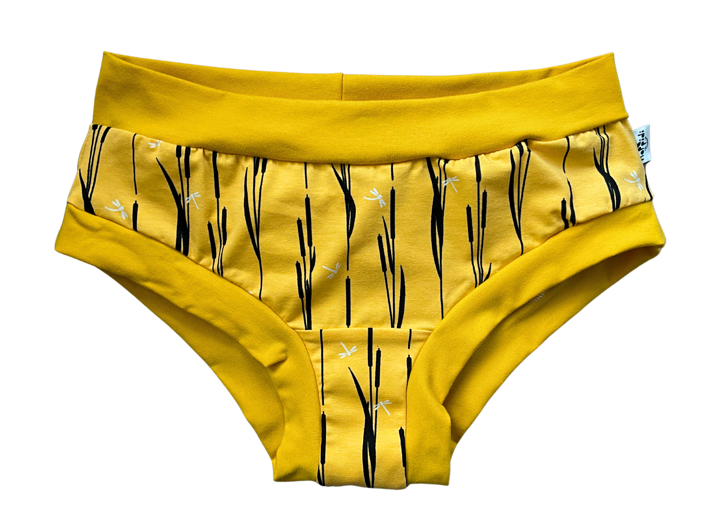 Dragonflies in reed organic women’s boyleg or brief undies