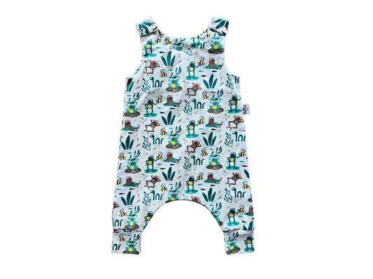 Froggies pond theme harem romper