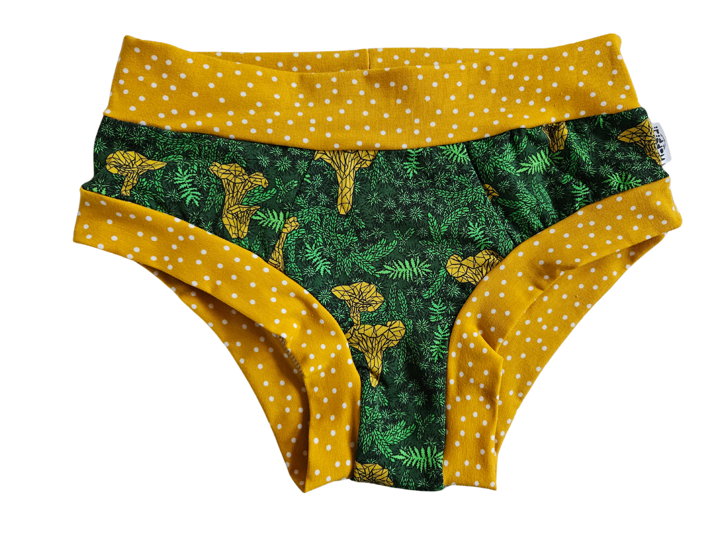 Size S READY TO SHIP chanterelle mushrooms organic women's brief undies