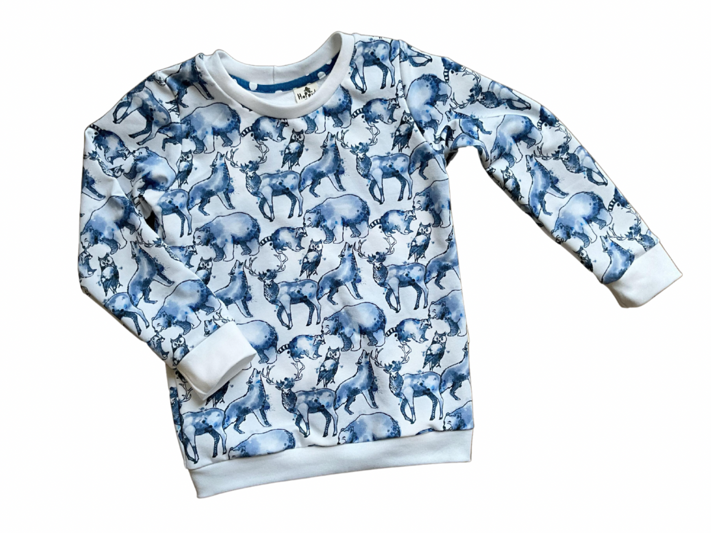 Woodland animals crew neck sweatshirt