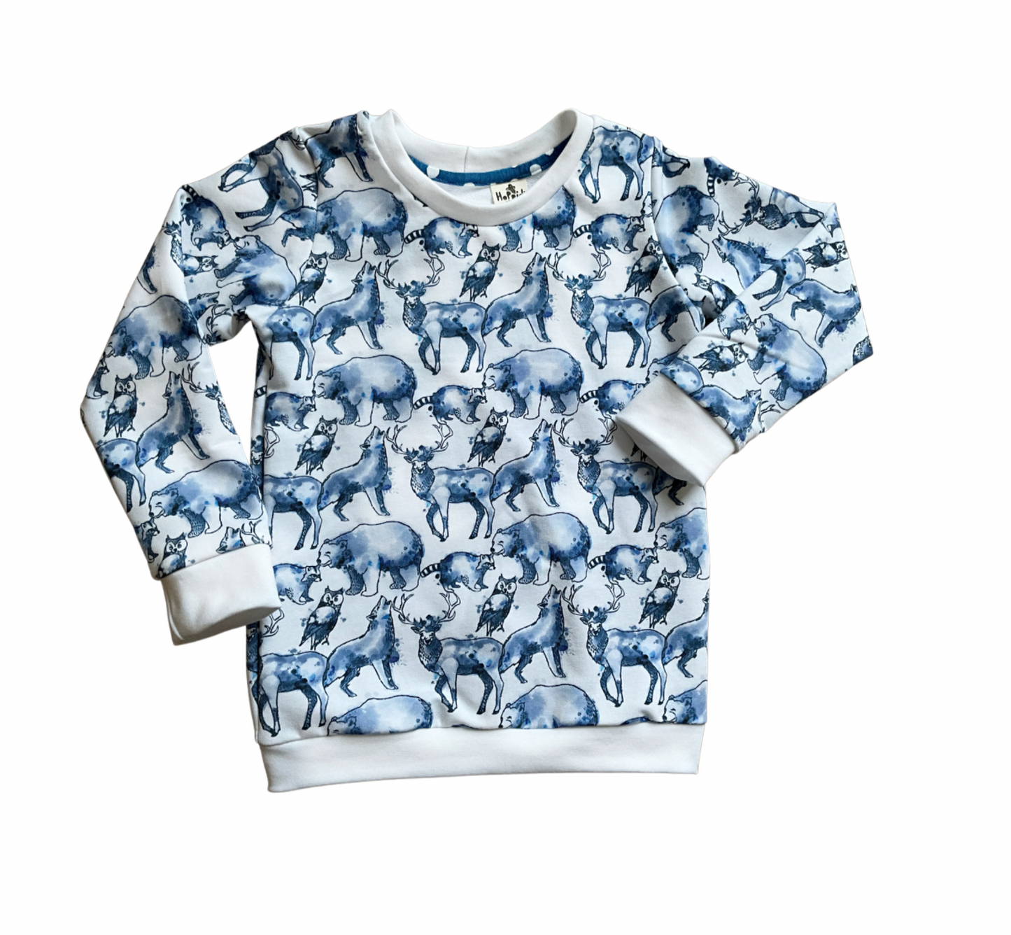 Woodland animals crew neck sweatshirt