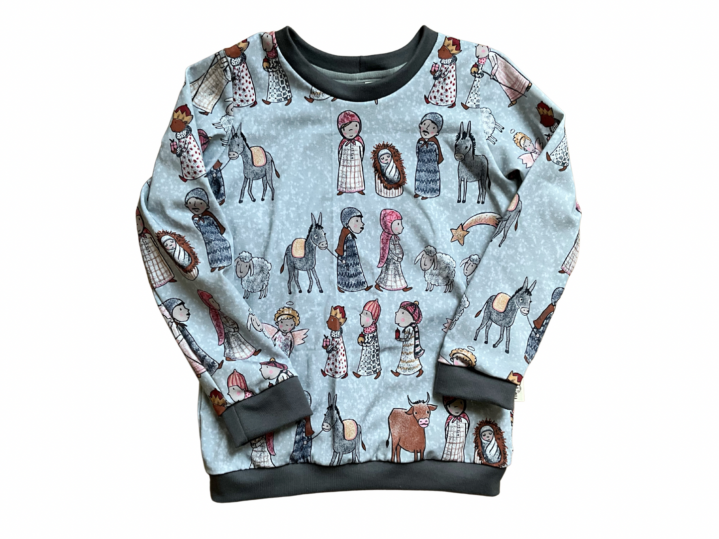 Nativity scene Christmas crew neck sweatshirt