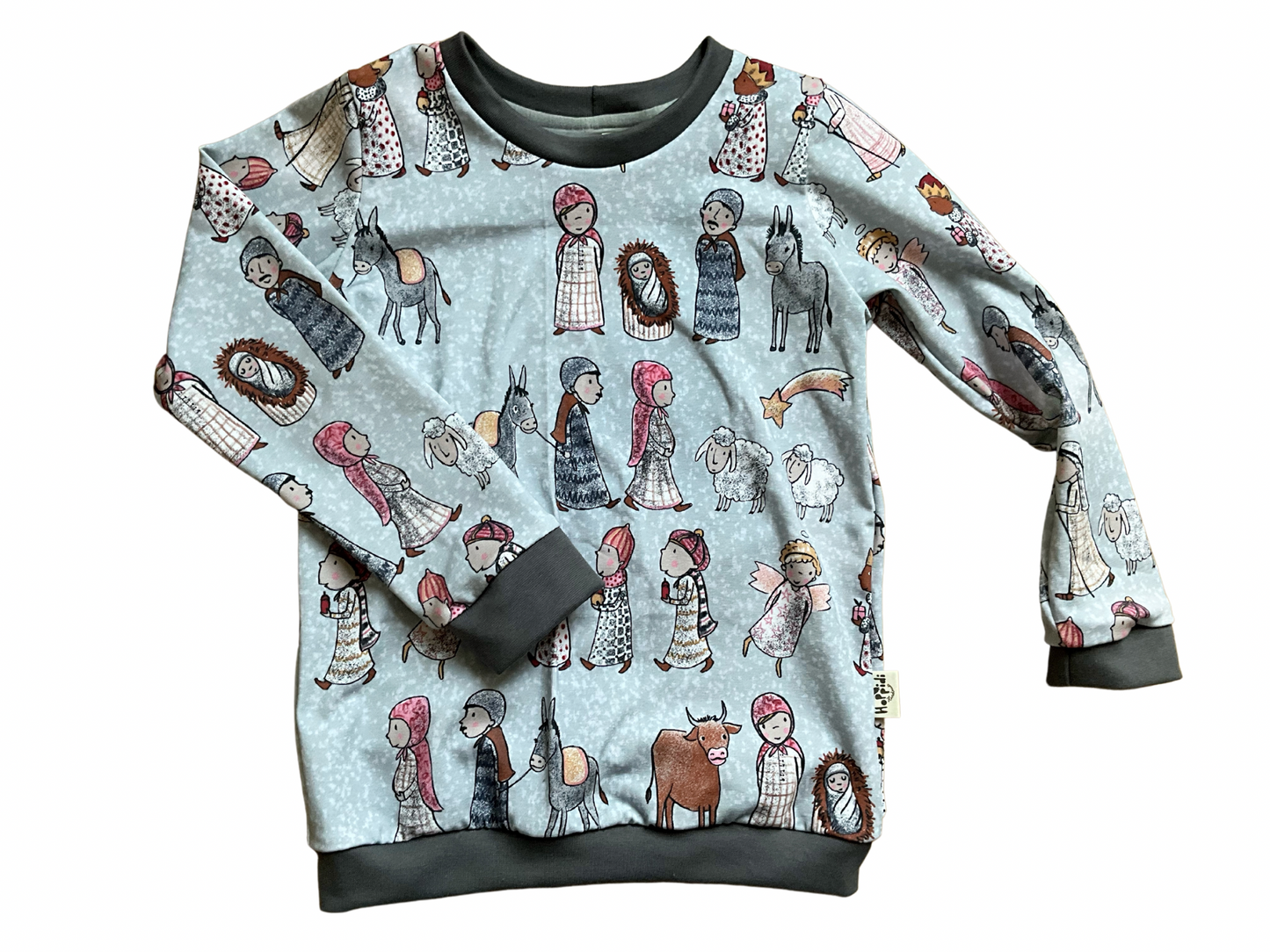 Nativity scene Christmas crew neck sweatshirt