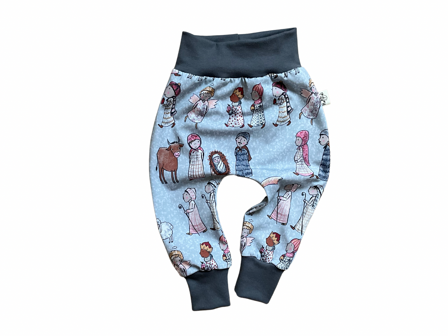 Nativity scene christmas harem pants