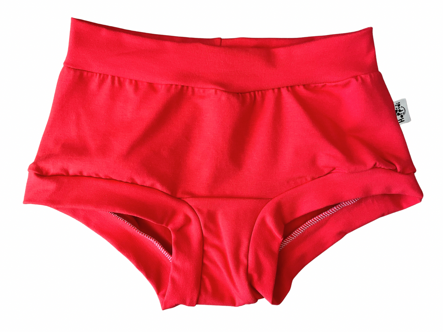 Poppy red organic women’s boyleg or brief undies