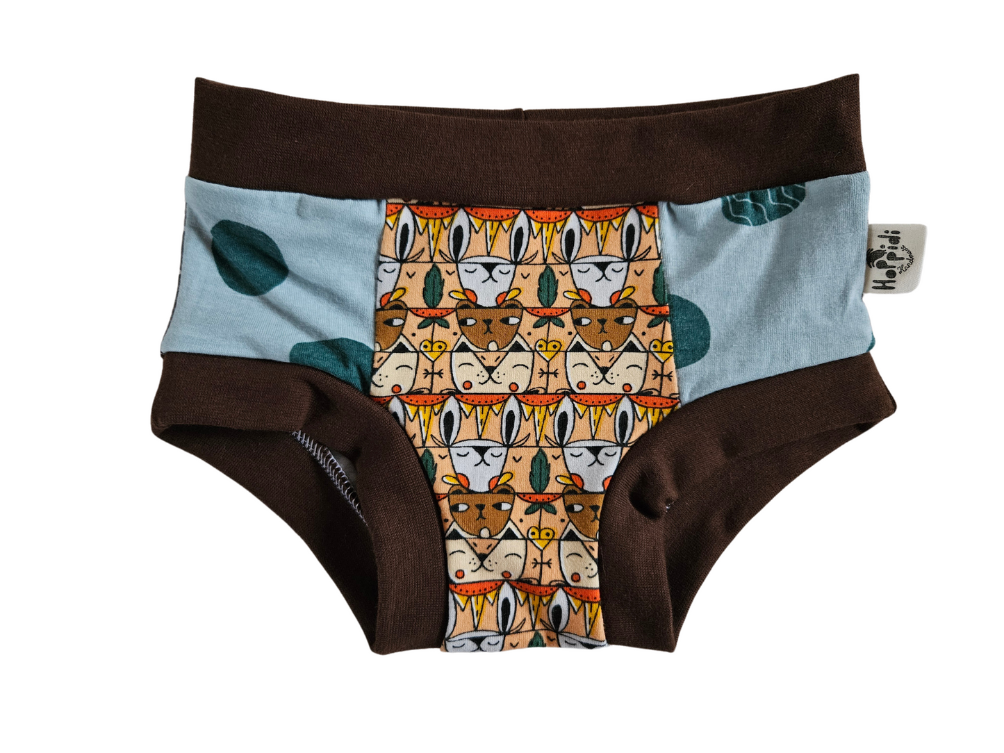 Size 4-5 years READY to SHIP woodland animals organic unisex kids undies
