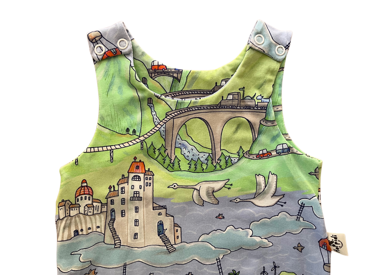 Size 12-18 months READY TO SHIP out and about harem romper