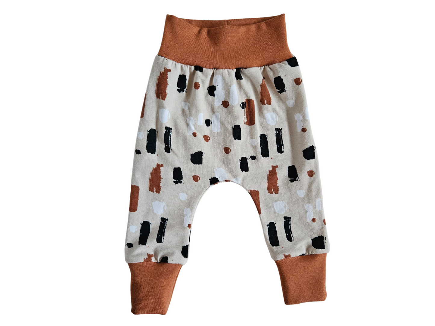 3-6 months READY TO SHIP paint strokes harem pants
