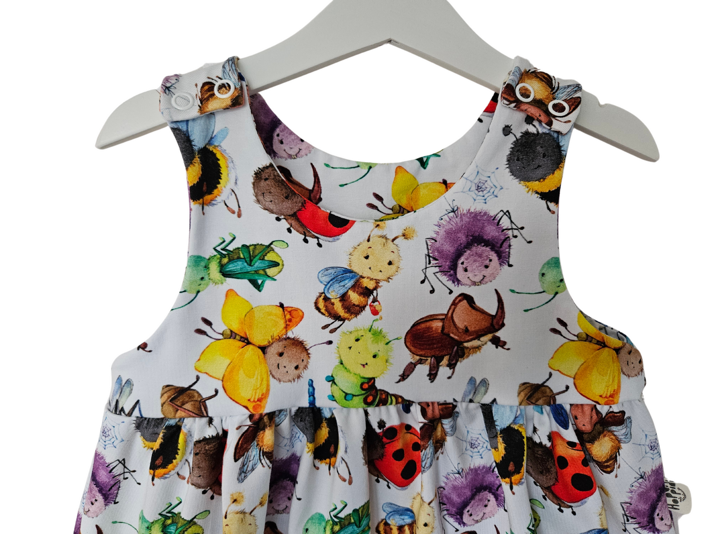 Cute insects and tiny crawlers romper dress