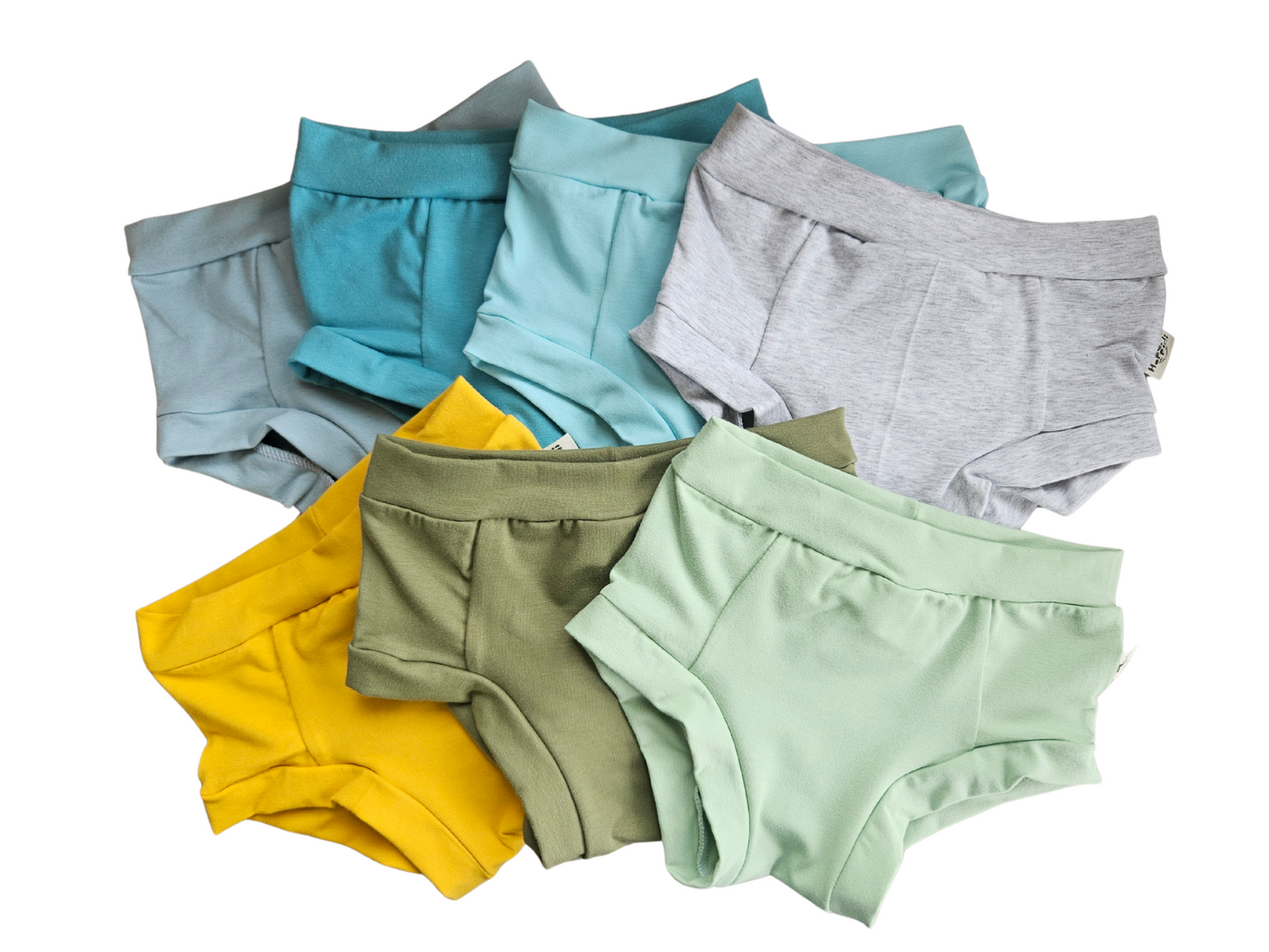 YOUR CHOICE of COLOR organic unisex kids undies