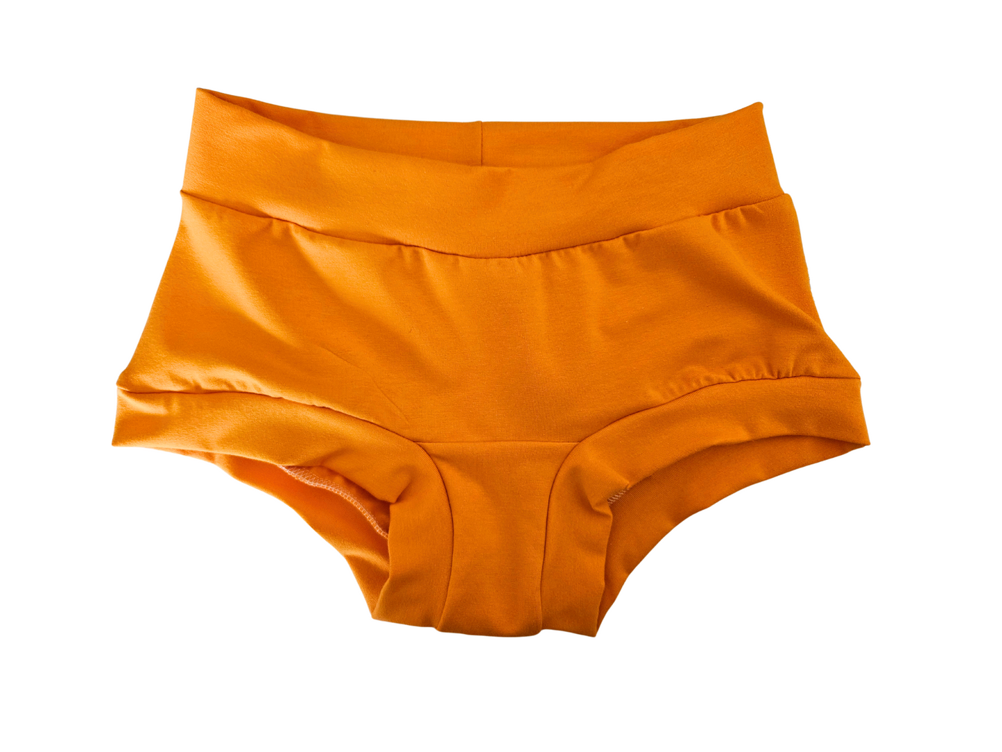 Orange organic women’s boyleg or brief undies