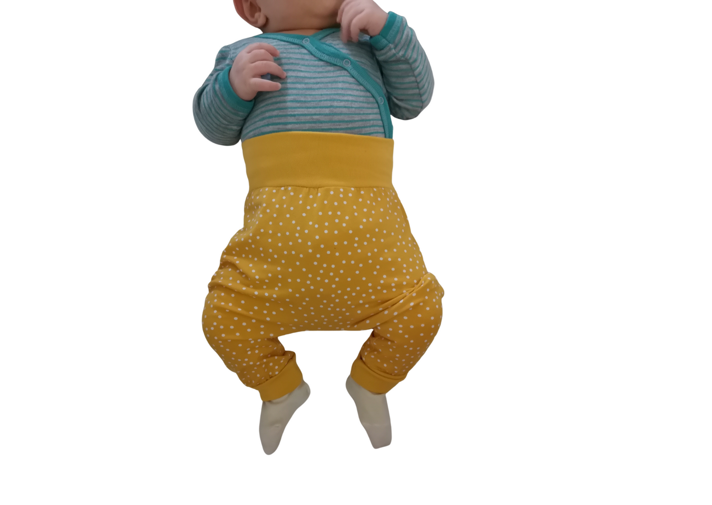 Mustard Dots Harem Pants