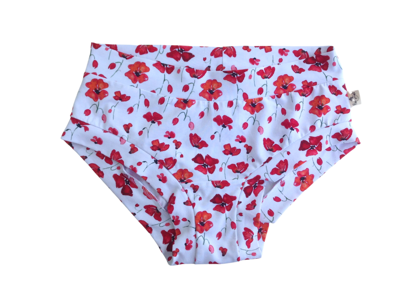 Red Poppy Flowers Organic Women's Boyleg or Brief Undies