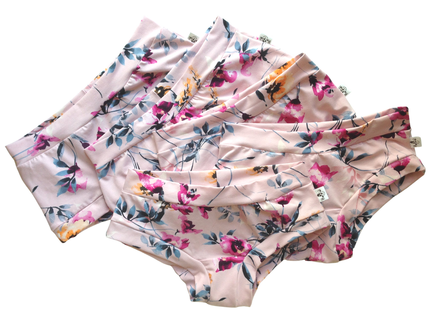 Pink Hibiscus Flower Organic Women's Boyleg or Brief Undies