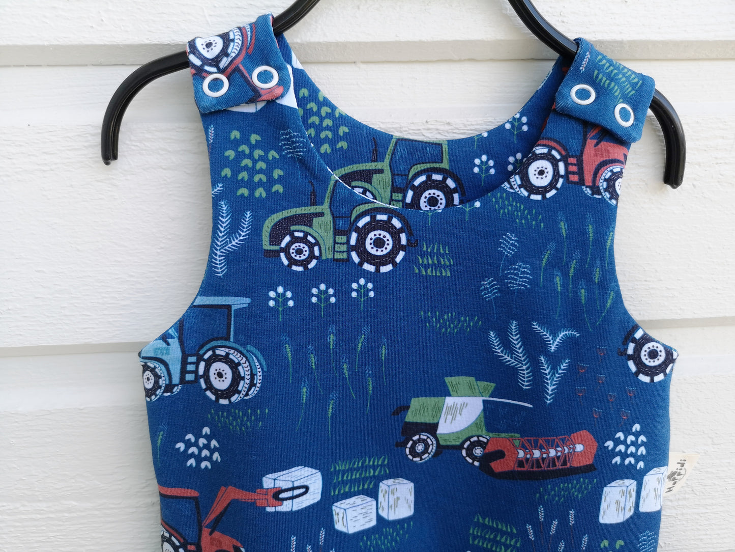 Tractor Blue Harem Romper