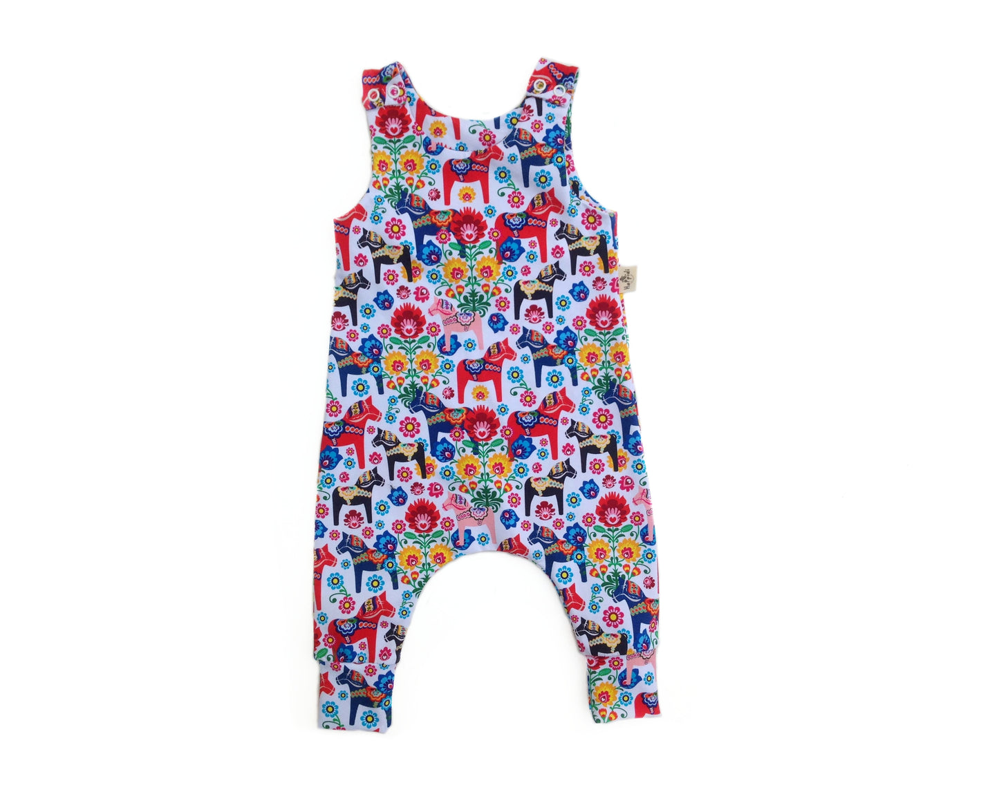 Colorful Dala Horses Harem Romper