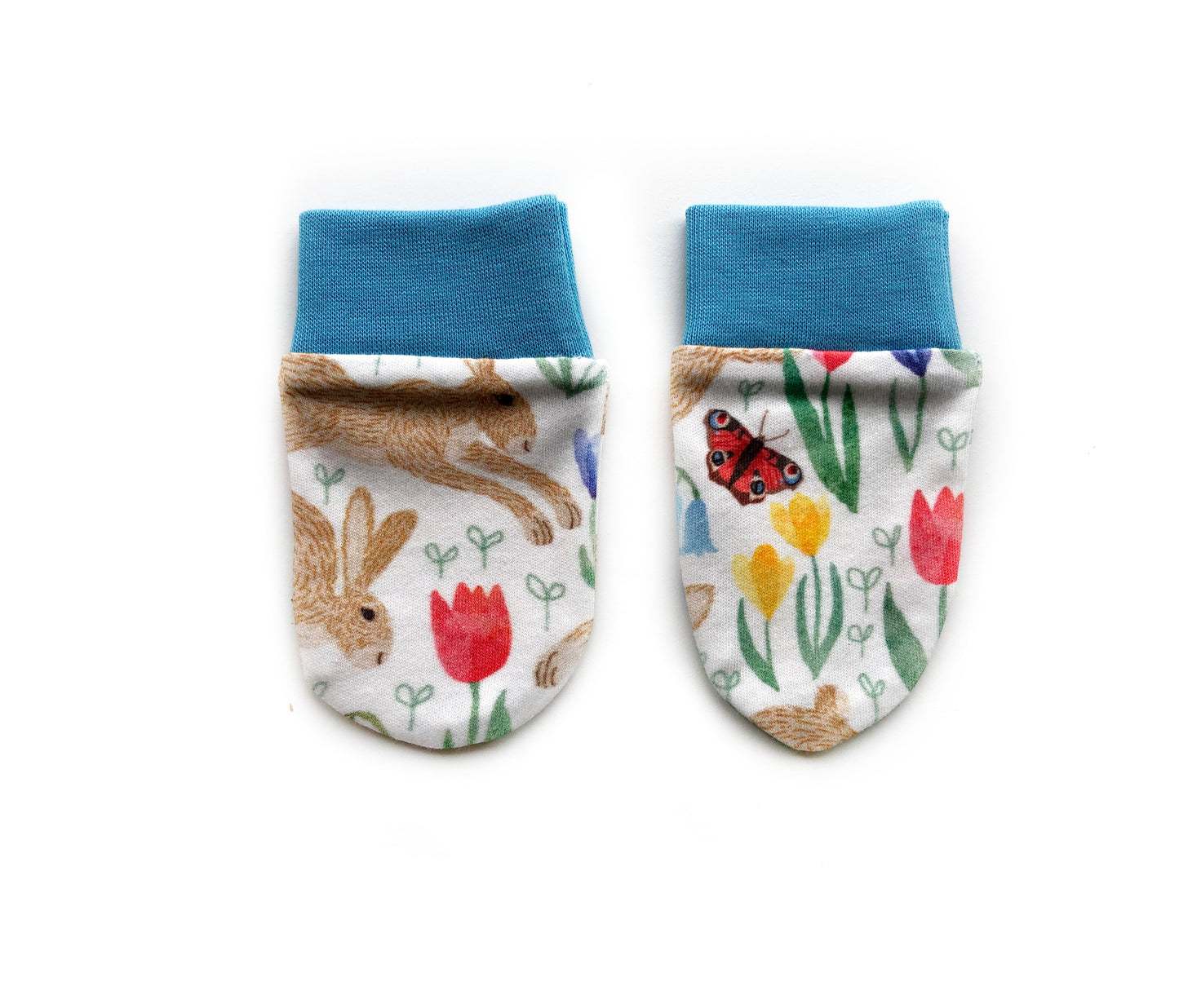 Bunny Garden Baby Non-Scratch Mittens