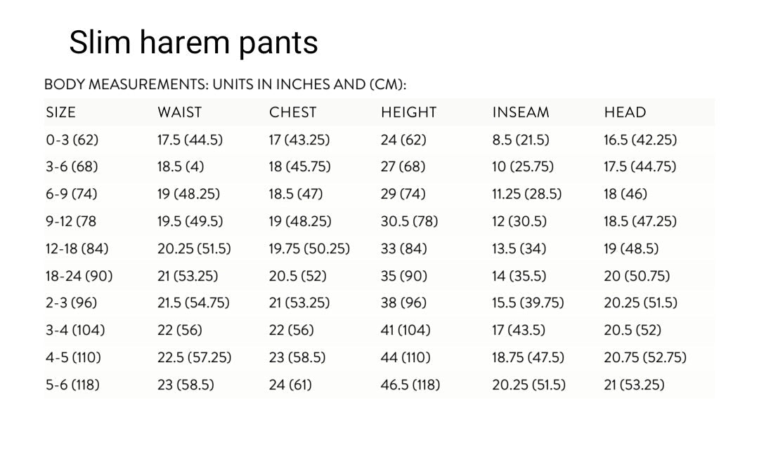 Carrots Slim Harem Pants