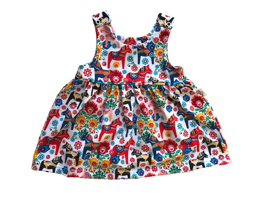 Dala horses romper dress