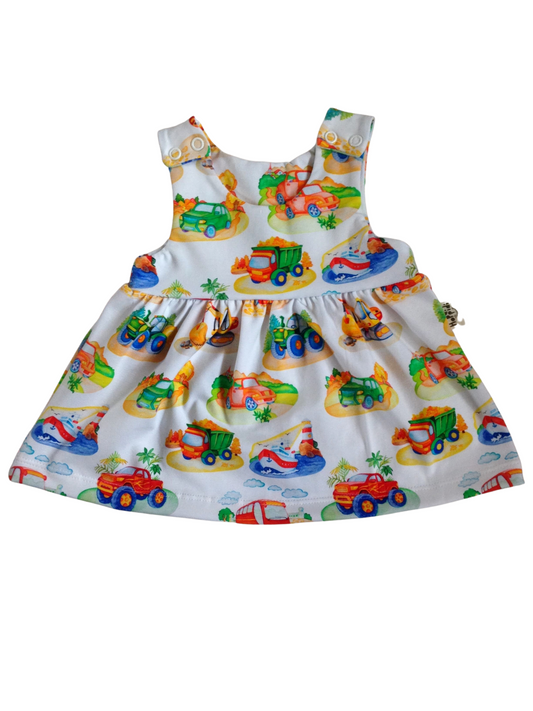 Bus, Digger, Tactor, Boat Romper Dress