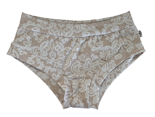 Cream Lace Optic Organic Women's Boyleg or Brief Undies