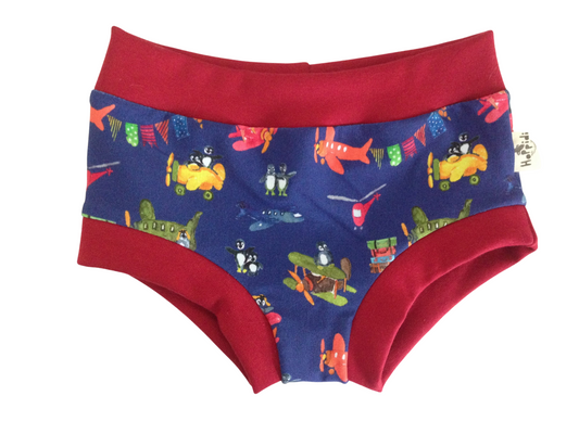 Penguin pilots organic unisex kids undies