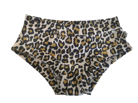 Leo spots sand organic women's boyleg or brief undies