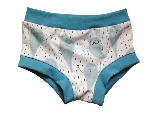 Spooky cute ghosts organic unisex kids undies