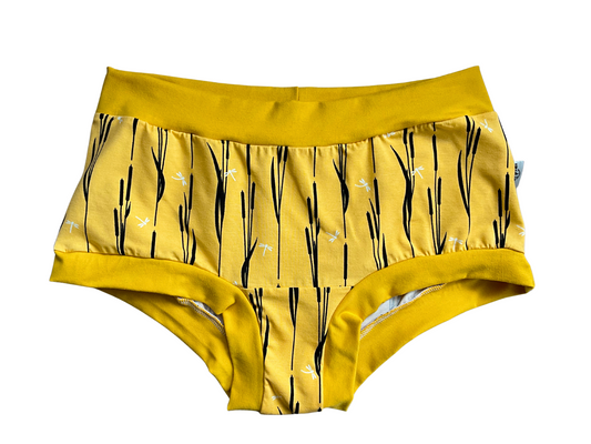 Dragonflies in reed organic women’s boyleg or brief undies