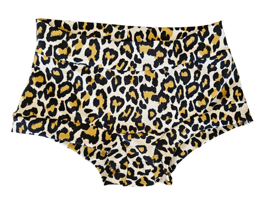 Ladies boyshorts undergarments with leopard spots print