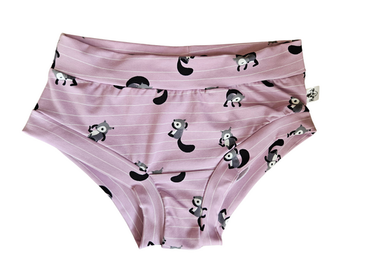 Ladies brief undergarments with fun squirrels print