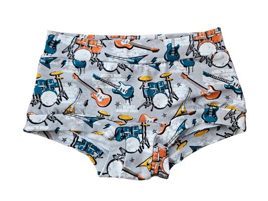 Musical instruments organic women's boyleg or brief undies