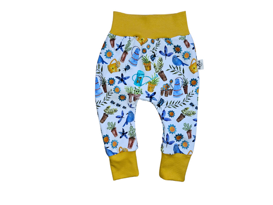 6-9 months READY TO SHIP spring garden print harem pants