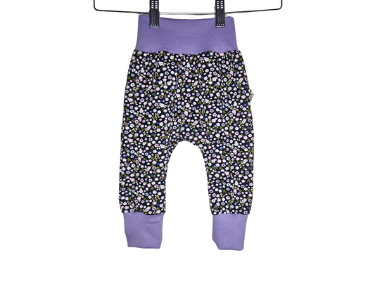 6-9 months READY TO SHIP tiny scattered flowers harem pants