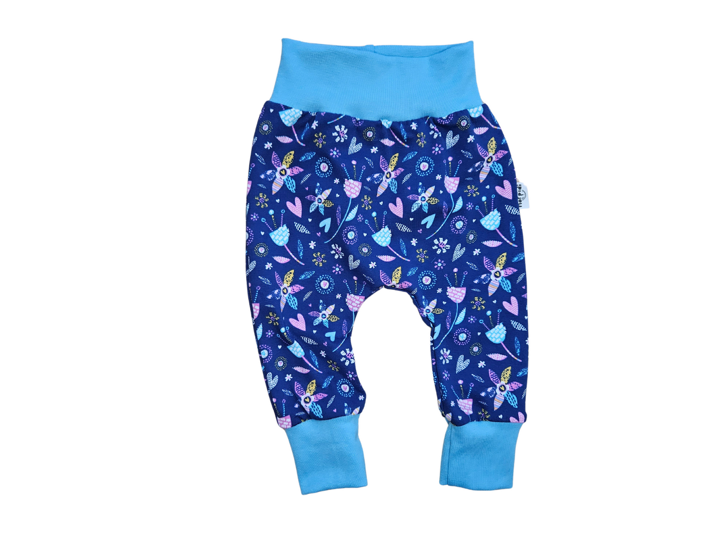6-9 months READY TO SHIP sweetheart flowers harem pants