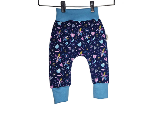 6-9 months READY TO SHIP sweetheart flowers harem pants