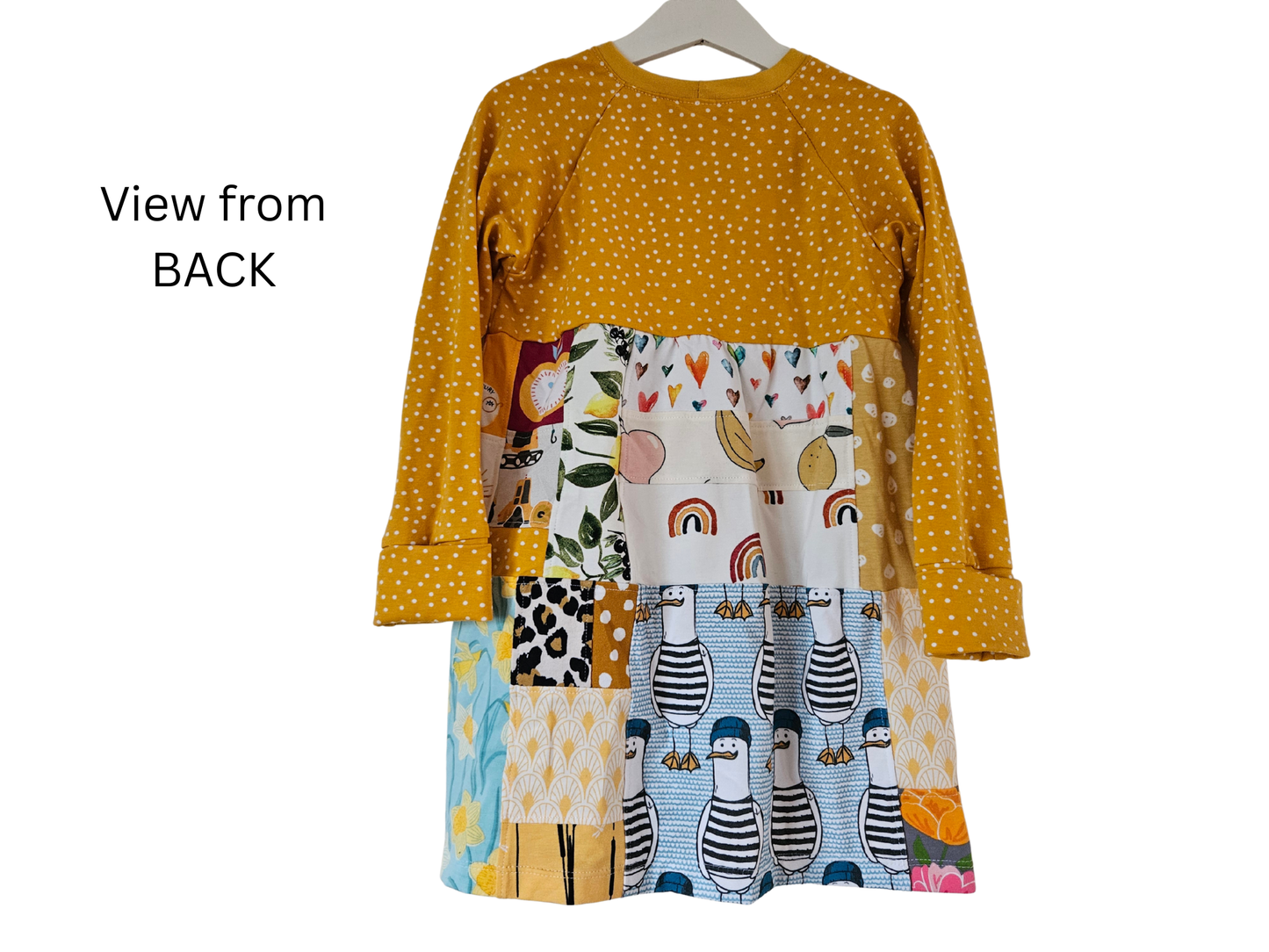 Patchwork a-line grow with me raglan dress and tunic READY TO SHIP in size 4-5