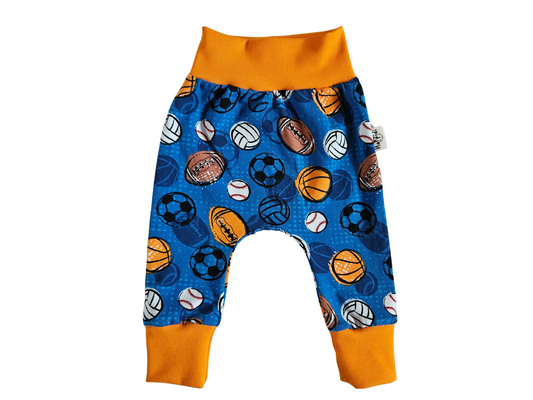Baby harem pants with ball games print