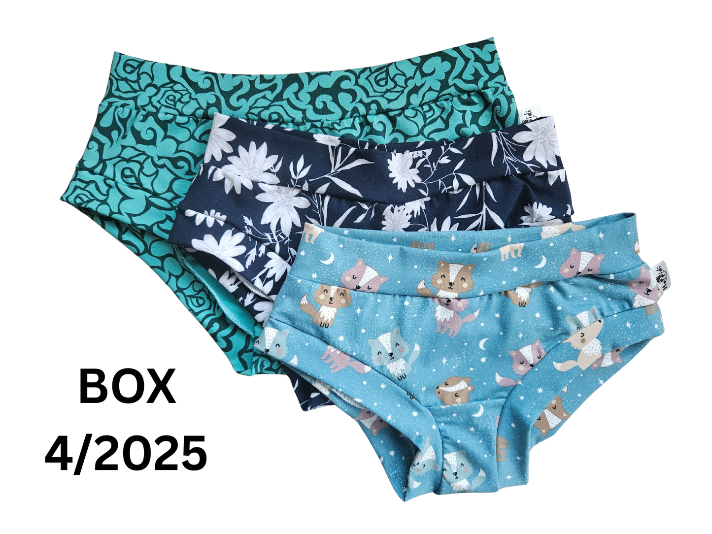 BRAND NEW PRINTS 3-pack organic brief or boyleg style undies SUBSCRIPTION AVAILABLE