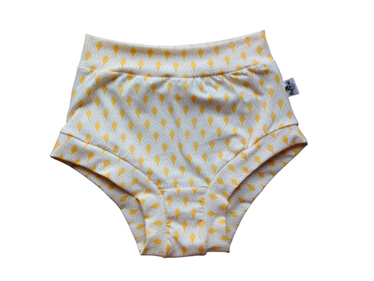 Sunshine rainbows high waisted organic women's boyleg or brief undies