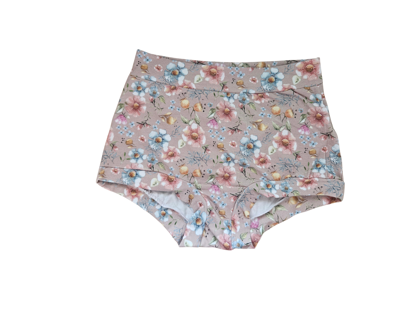 Muscat flower high waisted organic women's boyleg or brief undies