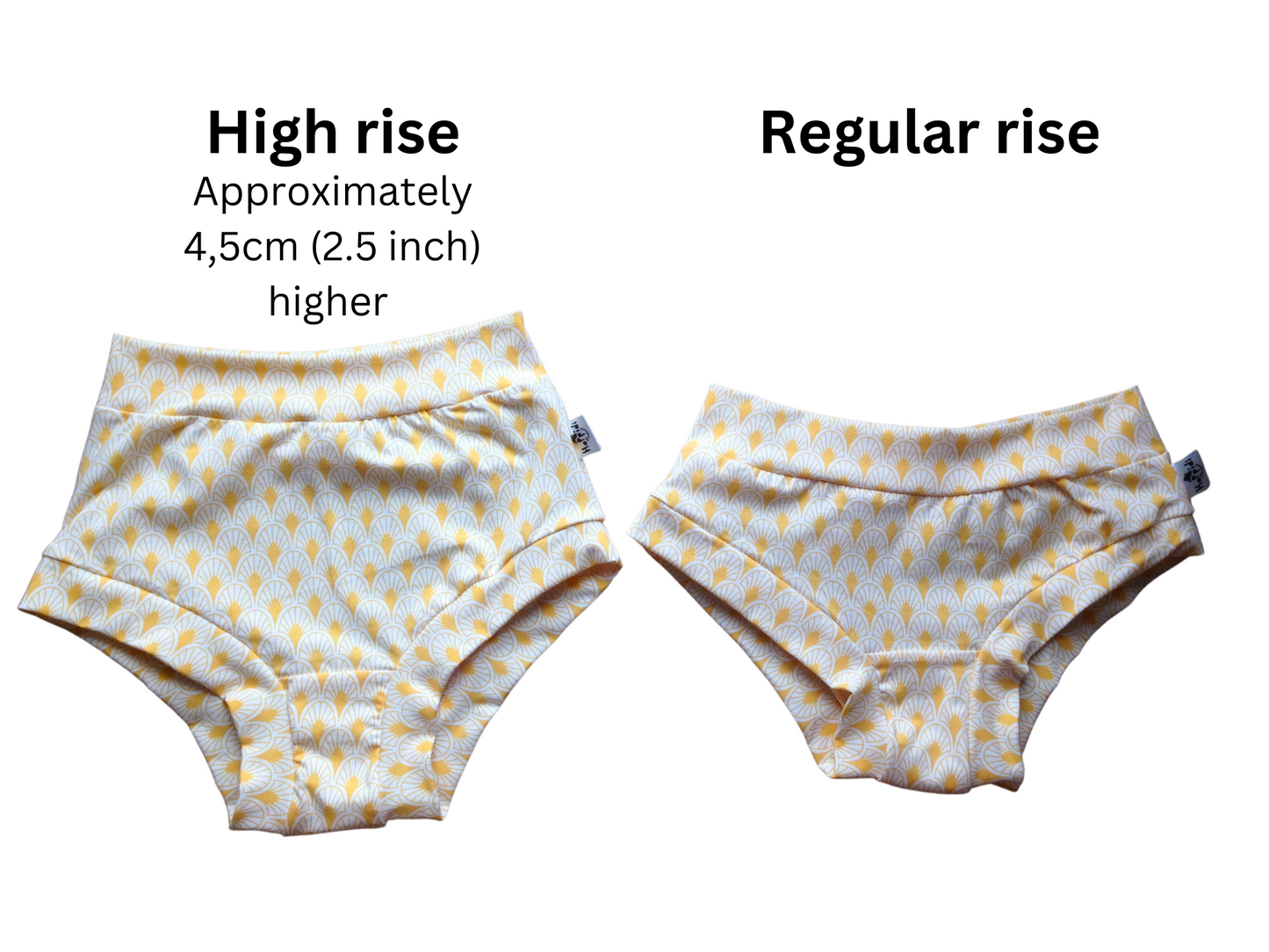 Sunshine rainbows high waisted organic women's boyleg or brief undies