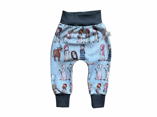 Nativity scene christmas harem pants