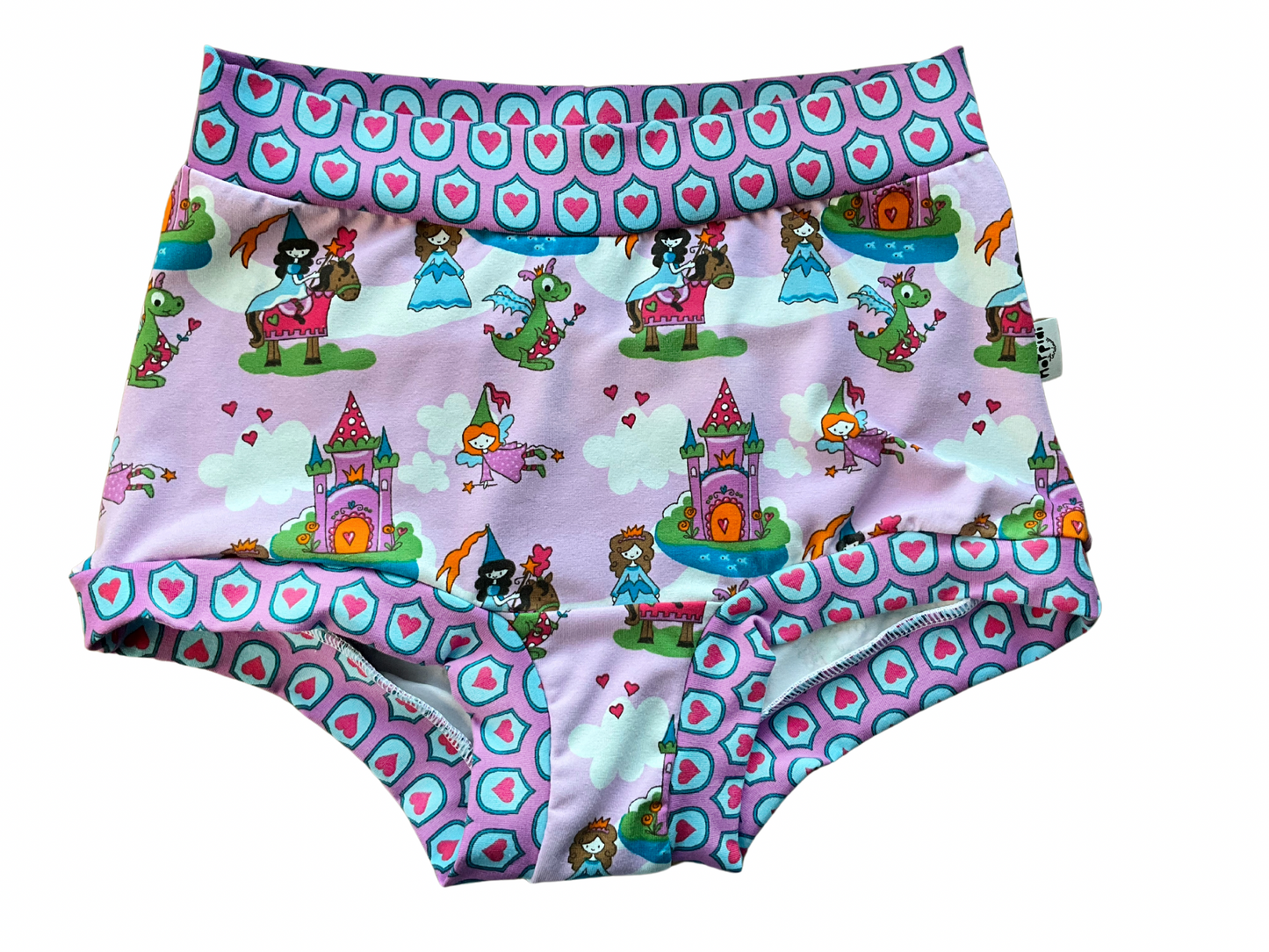 Size M READY to ship fairytale high waisted organic women's boyleg undies