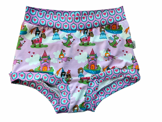Size M READY to ship fairytale high waisted organic women's boyleg undies