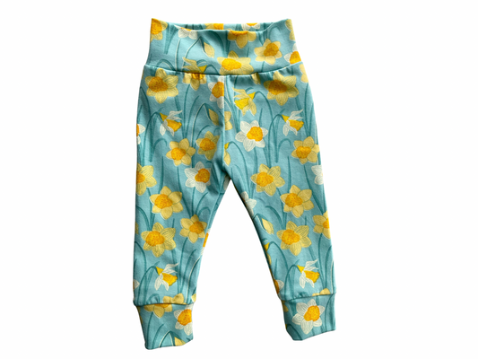 Daffodils leggings with yoga waistband