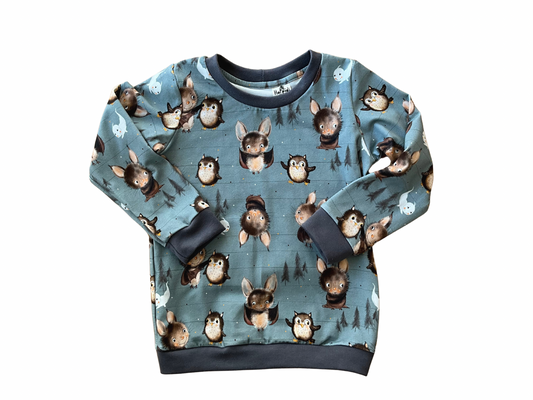 Night owls and cutie bats crew neck  sweatshirt