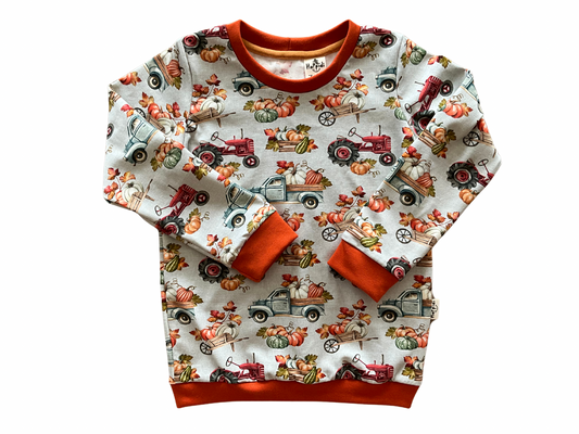 Pumpkin trucks crew neck sweatshirt