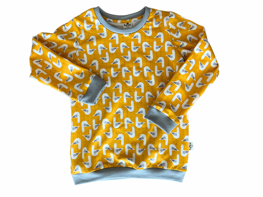 Yellow seagulls crew neck sweatshirt